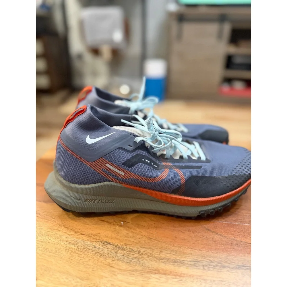 Nike Pegasus Trail 4 GORE-TEX Mens Running Shoes Blue Orange DJ7926-002